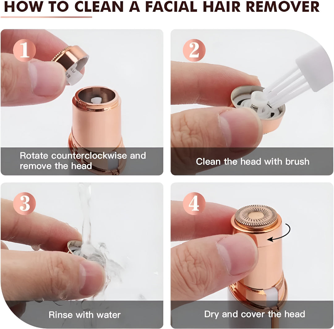 Facial Hair Remover (with Eyebrow and Facial Attachments)