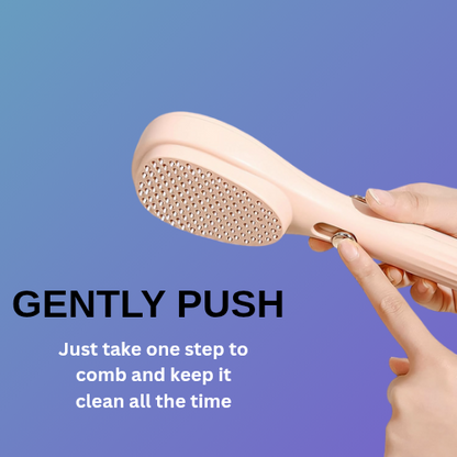 Self-Cleaning Anti-Static Massage Comb (1 Pc)